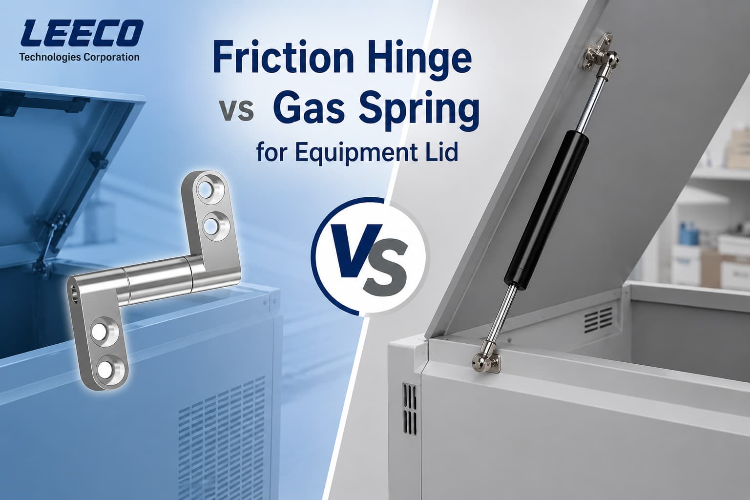 Friction Hinge vs Gas Spring for Equipment Lid